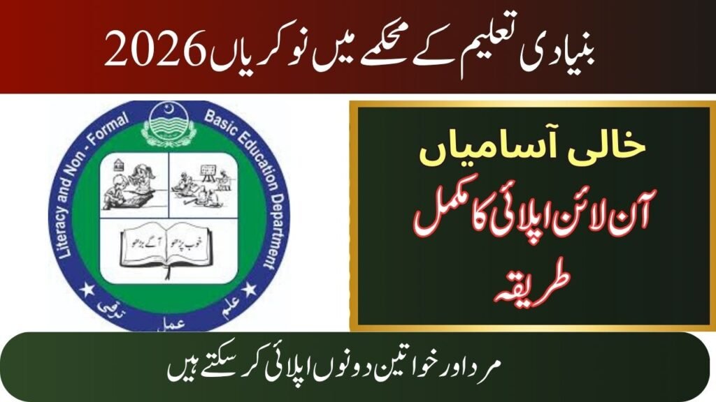 Literacy and Non-Formal Basic Education Department Jobs 2026