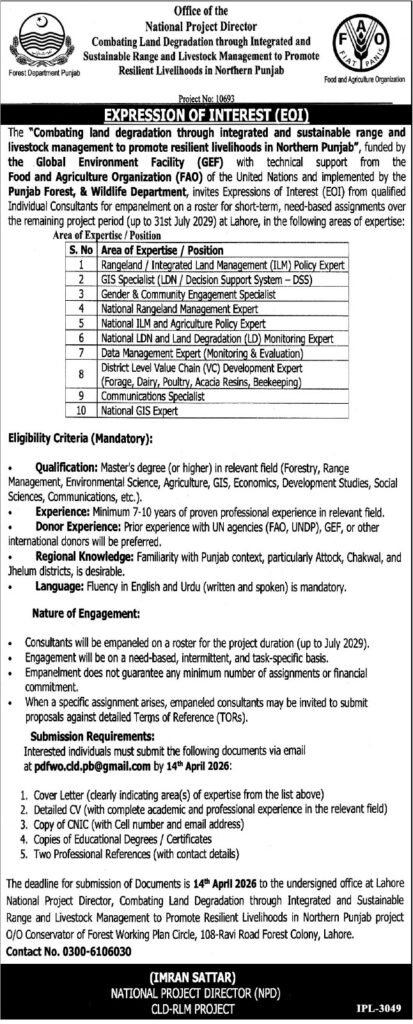 Punjab Forest Department Jobs 2026