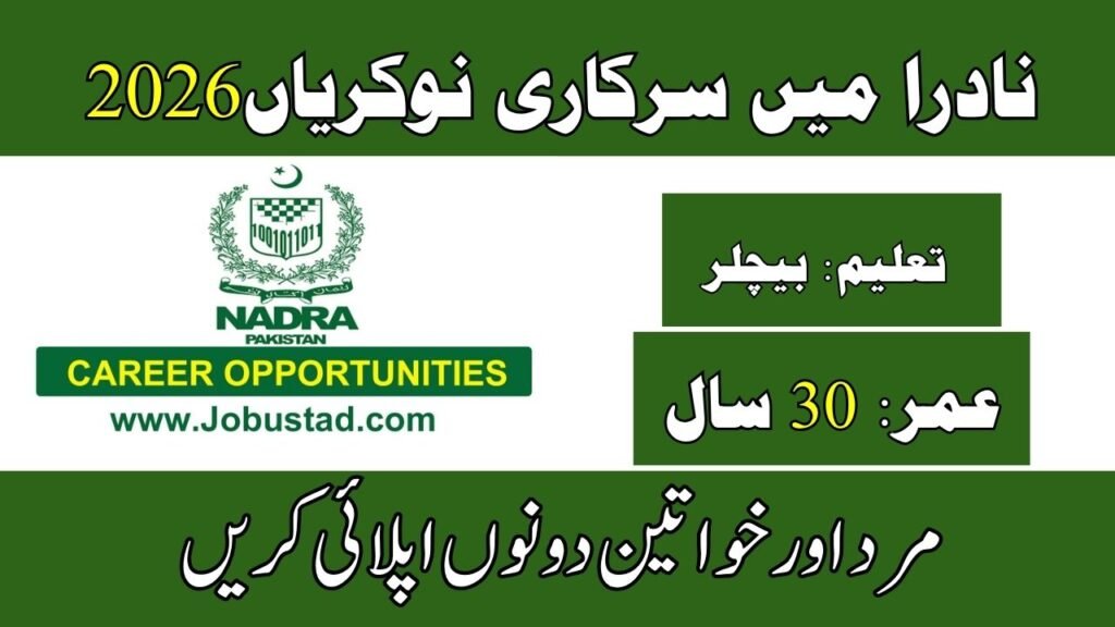 NADRA Jobs 2026 Islamabad