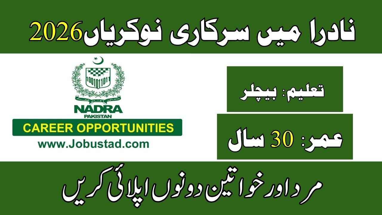 NADRA Jobs 2026 Islamabad