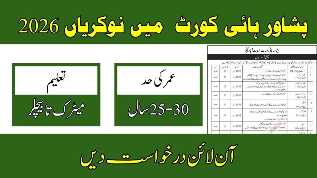Peshawar High Court Abbottabad Bench Jobs 2026